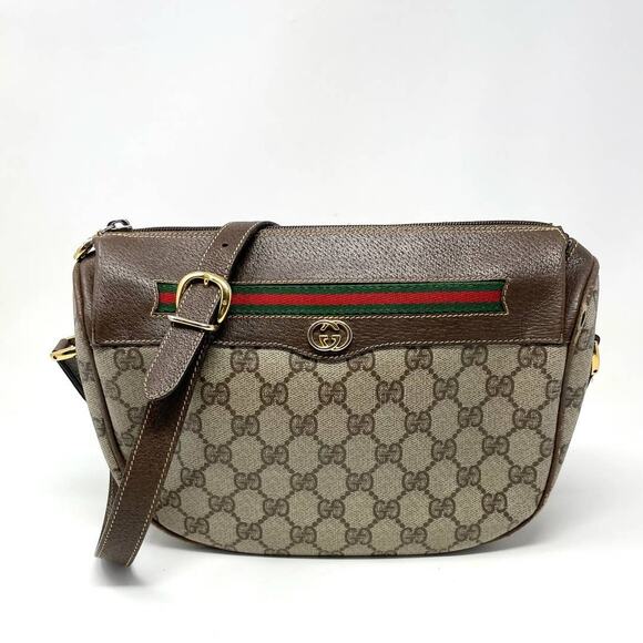 Gucci Handbags - SOLD Gucci Vintage Supreme Web GG Monogram Shoulder Bag Crossbody PVC Leather